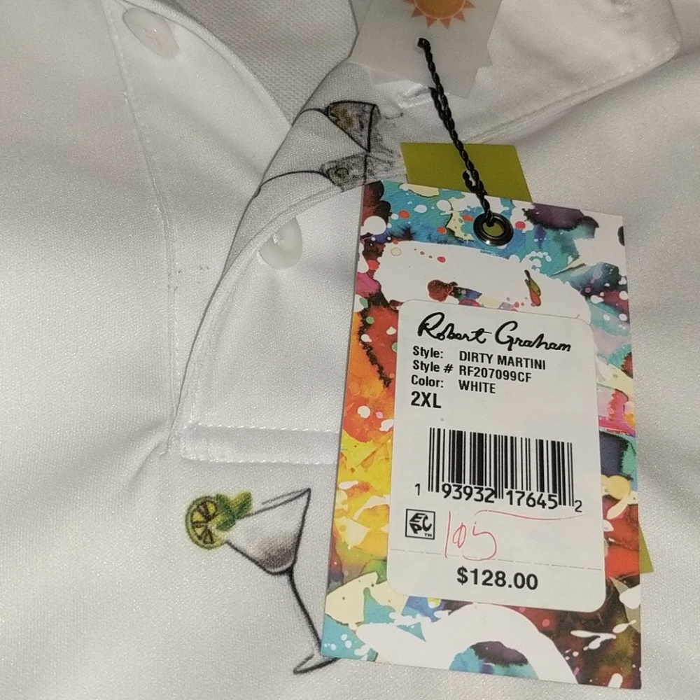 Men's Robert Graham Dirty Martini Polo Shirt - Picture 8 of 10